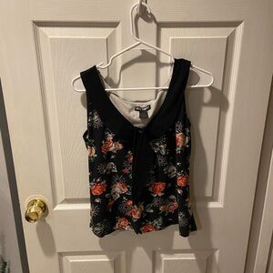 Hot Topic Skull and Roses Tank Top XL